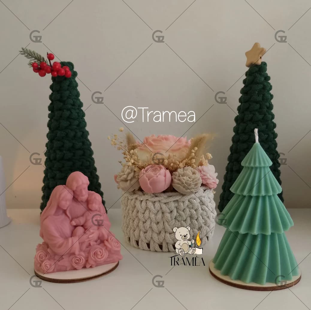 cestino 10cm porta candele con base tonda GTL
