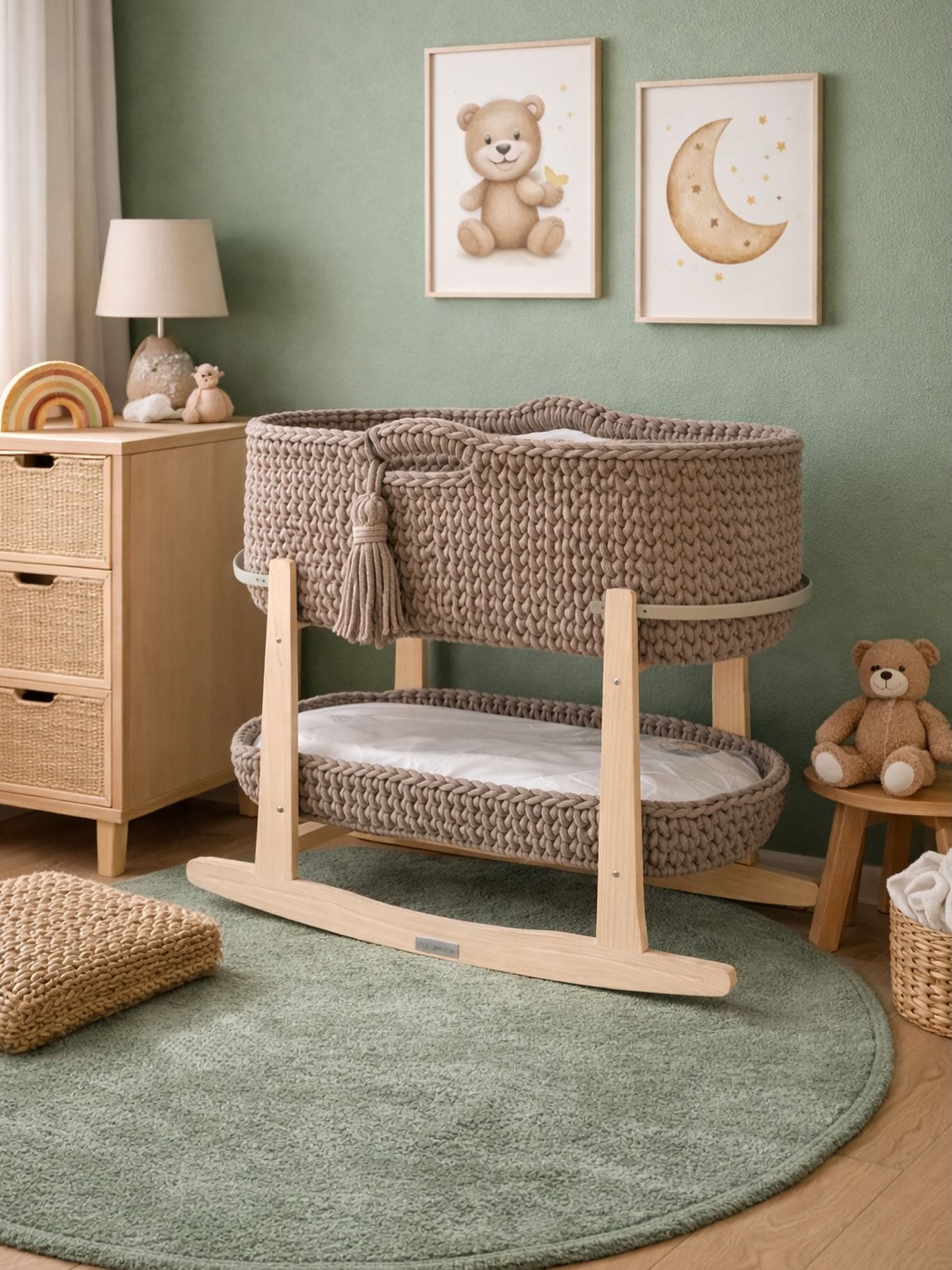 basi per culle in legno